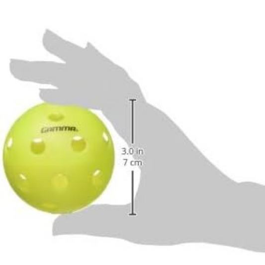 Gamma Photon Indoor or Outdoor Pickleballs, USAPA Approved,High-Visibility, Bright and Durable, Engineered for True Flight, Available in 3 Pack, 6 Pack, 30 Bucket, 60 Pack
