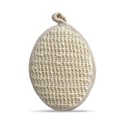 لوفة الاستحمام الطبيعية من الرامية من Rusabl، إسفنجة تنظيف للاستحمام، لوفة للجسم، فرشاة تنظيف للجسم، إسفنجة استحمام مقشرة، فرشاة استحمام للرجال والنساء تنظف وتقشر البشرة (بيضاوية، عبوة واحدة)