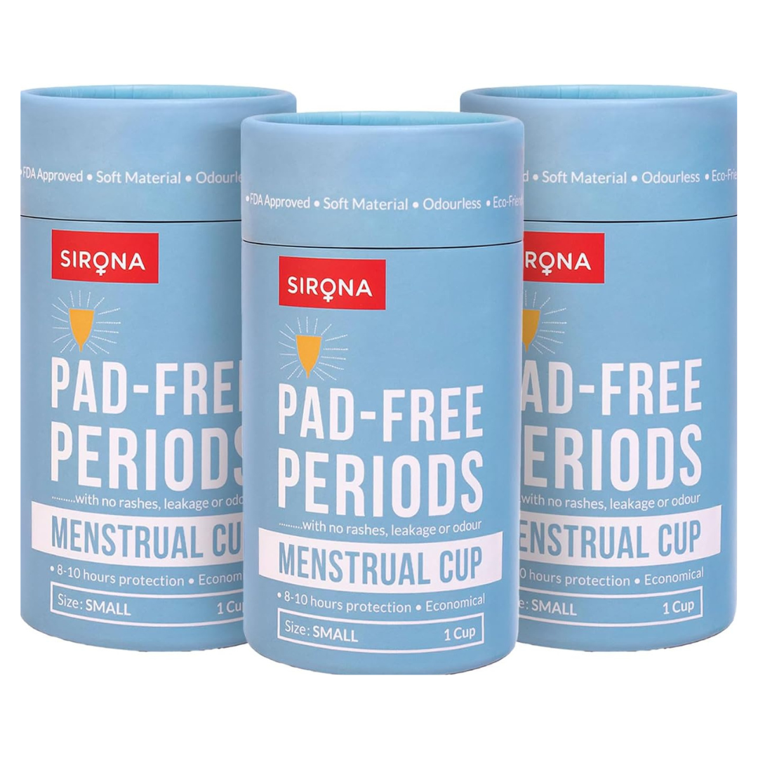 كوب الحيض القابل لإعادة الاستخدام من Sirona | كوب الحيض القابل لإعادة الاستخدام | بديل الفوط الصحية والسدادات القطنية