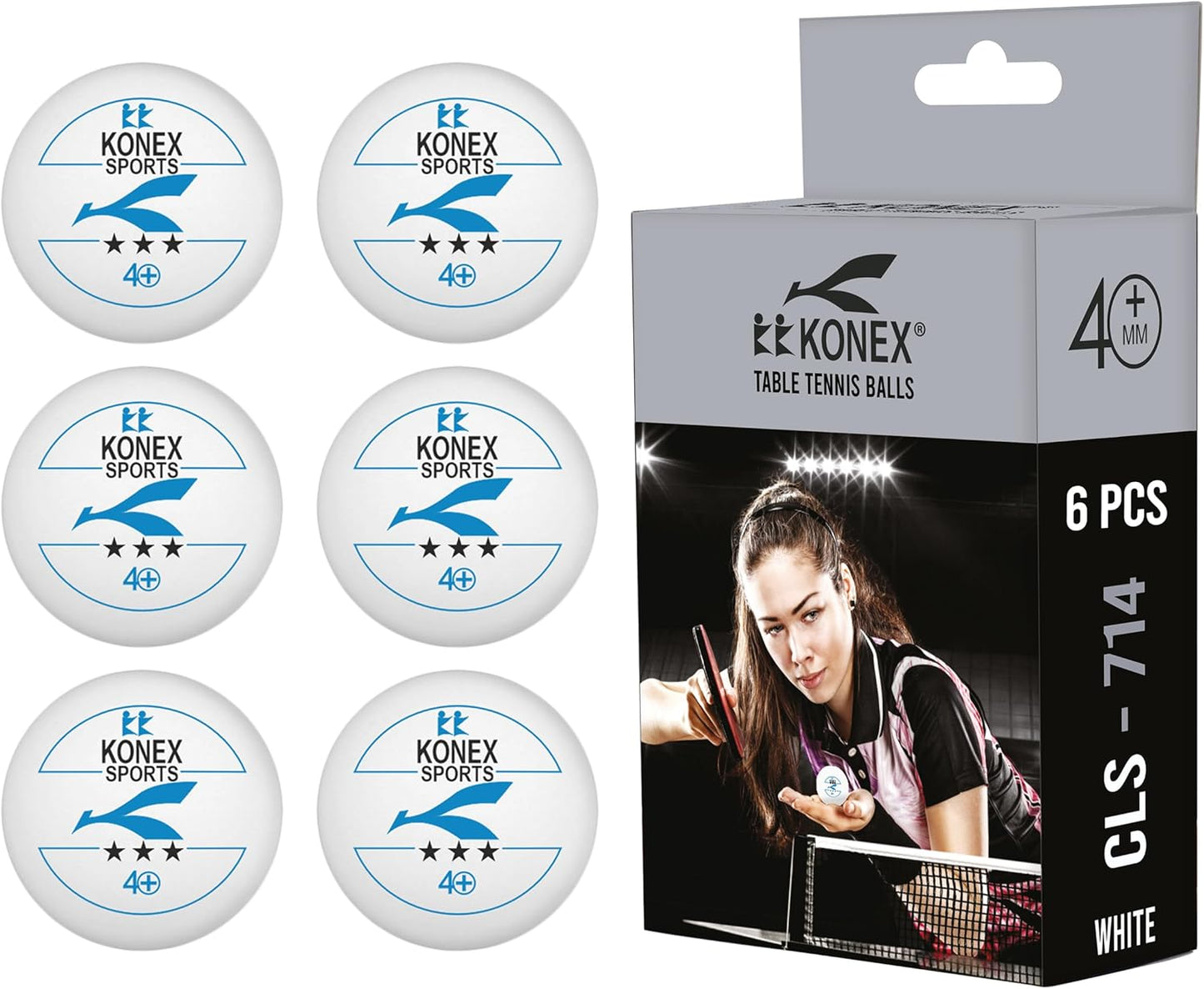حزمة كرات تنس الطاولة البلاستيكية KONEX 40+ كرات ABS TT عالية الأداء 3 نجوم للمباريات الاحترافية والتدريب | مثالية للبالغين والأطفال