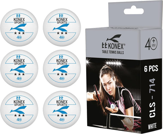 حزمة كرات تنس الطاولة البلاستيكية KONEX 40+ كرات ABS TT عالية الأداء 3 نجوم للمباريات الاحترافية والتدريب | مثالية للبالغين والأطفال
