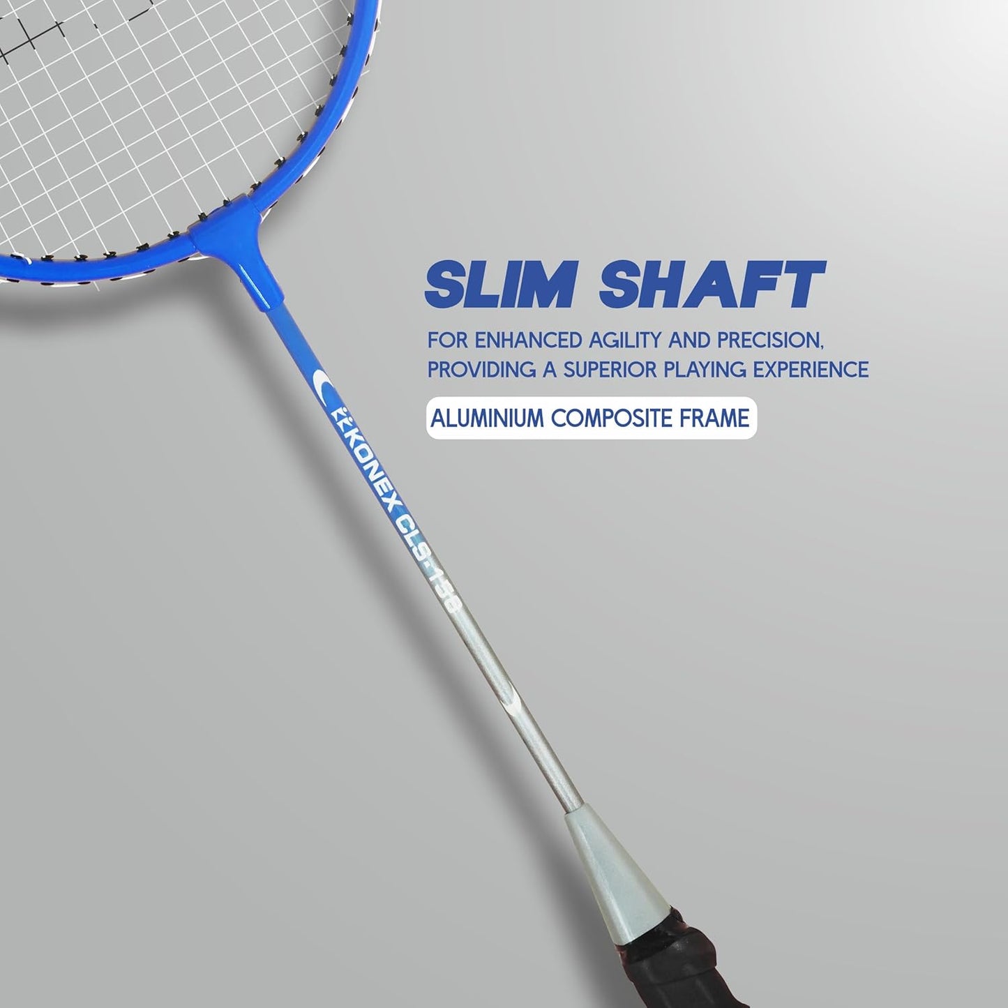 مضرب تنس الريشة Konex خفيف الوزن مصنوع من الألومنيوم المركب مع غطاء مجاني | للمبتدئين واللاعبين المتوسطين (عبوة من 2)