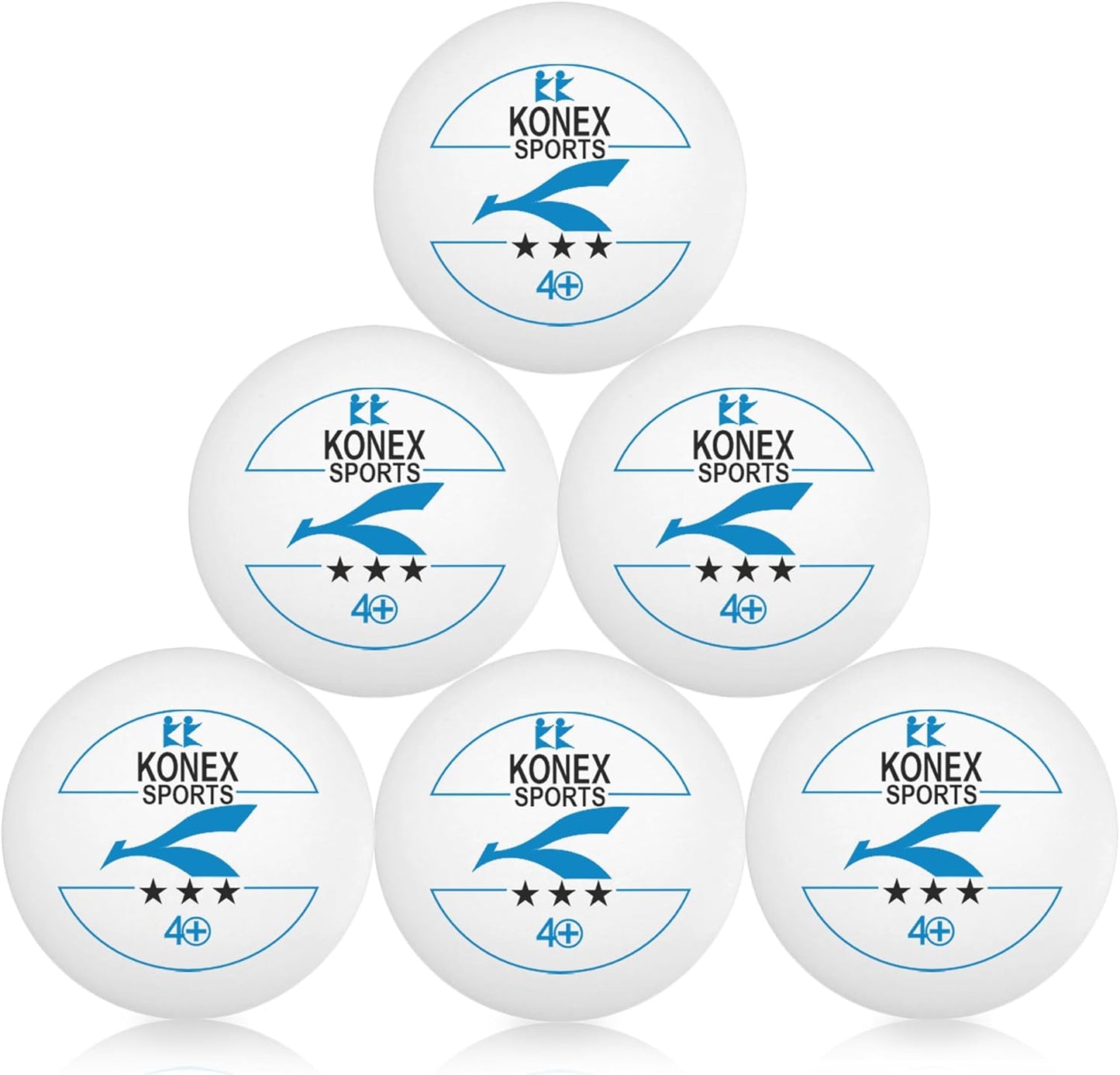 حزمة كرات تنس الطاولة البلاستيكية KONEX 40+ كرات ABS TT عالية الأداء 3 نجوم للمباريات الاحترافية والتدريب | مثالية للبالغين والأطفال