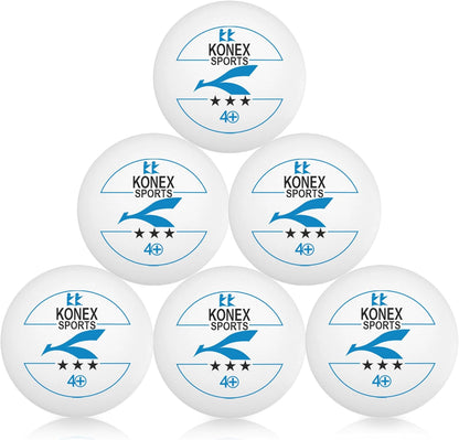 حزمة كرات تنس الطاولة البلاستيكية KONEX 40+ كرات ABS TT عالية الأداء 3 نجوم للمباريات الاحترافية والتدريب | مثالية للبالغين والأطفال