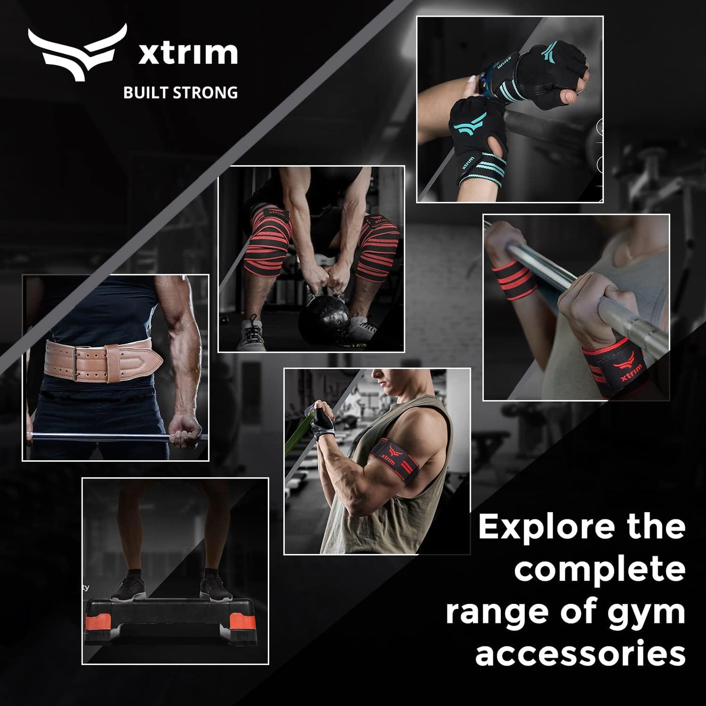 XTRIM Forearm Blaster - Arm Twister (يدعم 100 كجم) مع مقابض مخدرة مانعة للانزلاق وحبل ودبوس تحميل لممارسة تمارين اليد وتقوية العضلات وتدريب الذراعين
