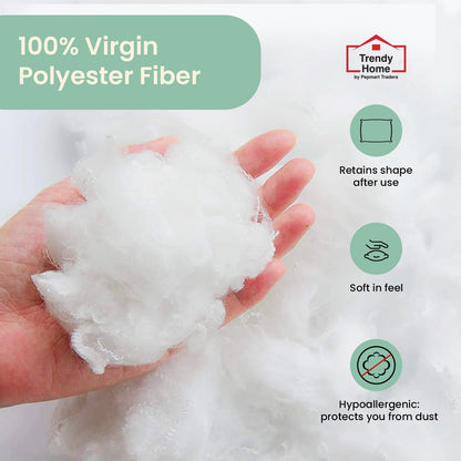 مجموعة من 2 وسائد زخرفية مضادة للحساسية من Trendy Home للاستخدام المنزلي والمكتبي، حشوة/حشوة وسائد زخرفية (بيضاء، بوليستر)