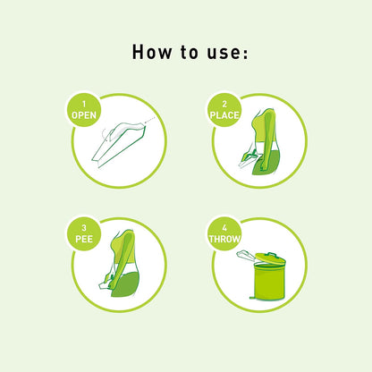 جهاز التبول الأنثوي PEE BUDDY Funnels | قمع مبولة يمكن التخلص منه دون فوضى | للسفر والتخييم والمشي لمسافات طويلة والمهرجانات والأنشطة الخارجية | حامل ورقي وقمع تبول للنساء والفتيات