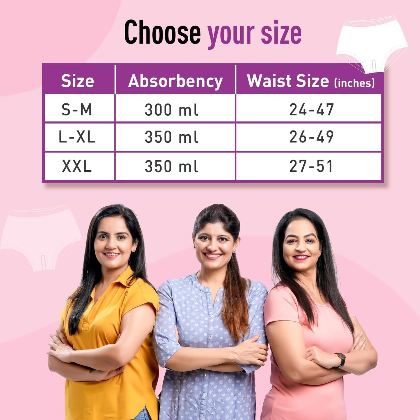 سراويل داخلية للفتيات والنساء من Sirona  عبوة من 5 قطع  تغطية 360 درجة لفترات حيض خالية من التوتر | حماية من التسرب في حالات التدفق الغزير | خالية من الطفح الجلدي | فائقة الامتصاص ومريحة عند الارتداء