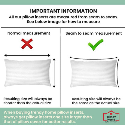 مجموعة من 2 وسائد زخرفية مضادة للحساسية من Trendy Home للاستخدام المنزلي والمكتبي، حشوة/حشوة وسائد زخرفية (بيضاء، بوليستر)