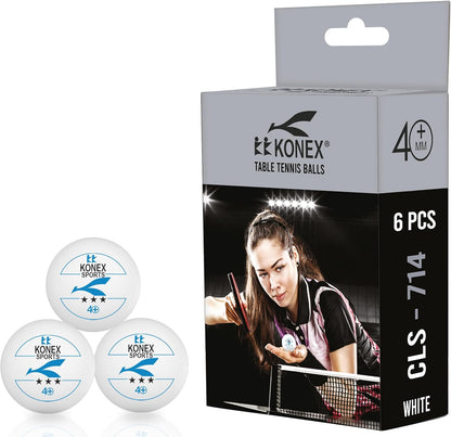 حزمة كرات تنس الطاولة البلاستيكية KONEX 40+ كرات ABS TT عالية الأداء 3 نجوم للمباريات الاحترافية والتدريب | مثالية للبالغين والأطفال