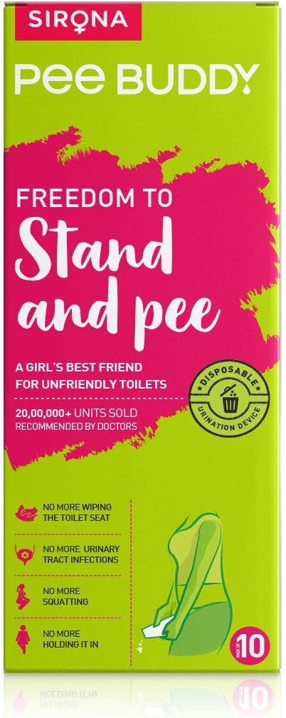 جهاز التبول الأنثوي PEE BUDDY Funnels | قمع مبولة يمكن التخلص منه دون فوضى | للسفر والتخييم والمشي لمسافات طويلة والمهرجانات والأنشطة الخارجية | حامل ورقي وقمع تبول للنساء والفتيات