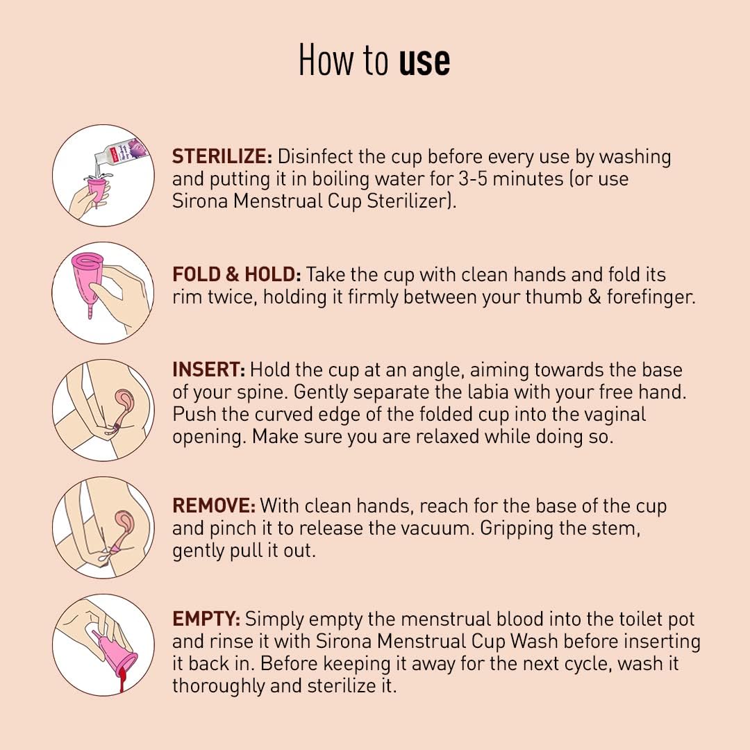 كوب الحيض القابل لإعادة الاستخدام من Sirona | كوب الحيض القابل لإعادة الاستخدام | بديل الفوط الصحية والسدادات القطنية