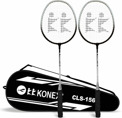 مضرب تنس الريشة Konex خفيف الوزن مصنوع من الألومنيوم المركب مع غطاء مجاني | للمبتدئين واللاعبين المتوسطين (عبوة من 2)
