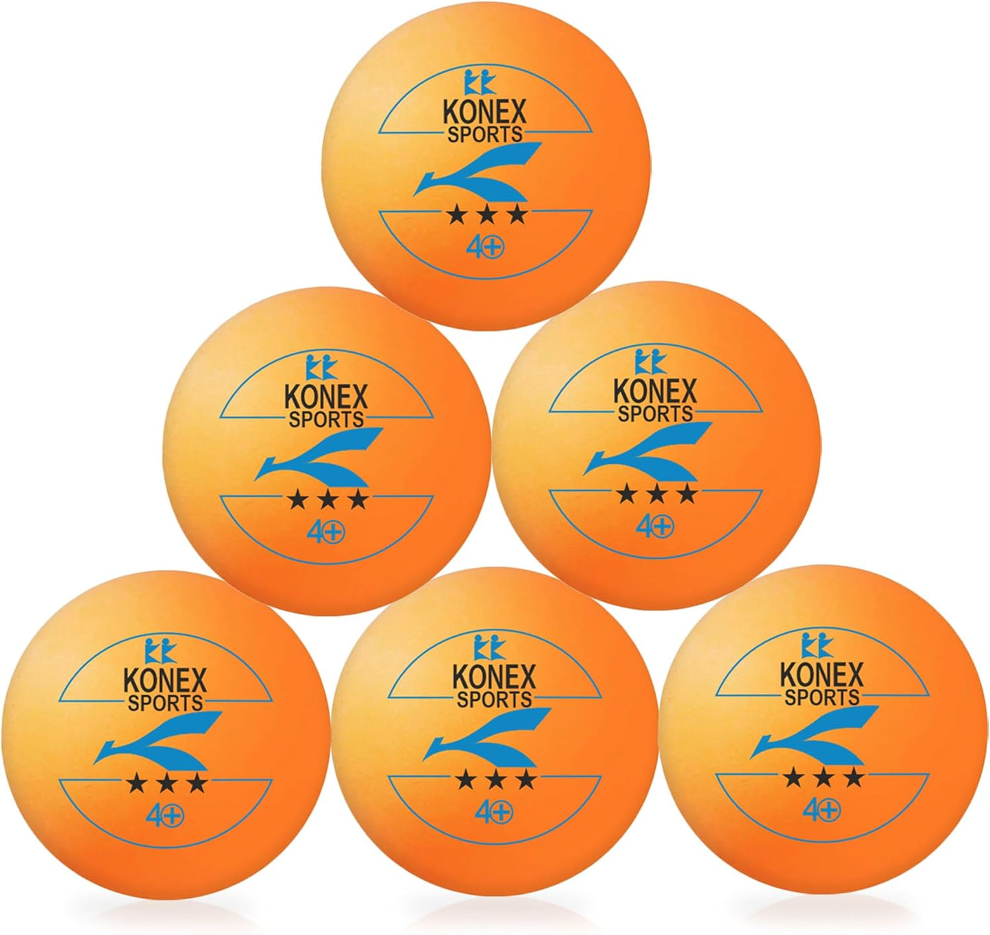 حزمة كرات تنس الطاولة البلاستيكية KONEX 40+ كرات ABS TT عالية الأداء 3 نجوم للمباريات الاحترافية والتدريب | مثالية للبالغين والأطفال