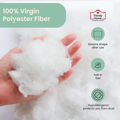 مجموعة من 4 وسائد زخرفية مضادة للحساسية من Trendy Home للاستخدام المنزلي والمكتبي، حشوة/حشوة وسائد زخرفية (بيضاء، بوليستر، 4 قطع)