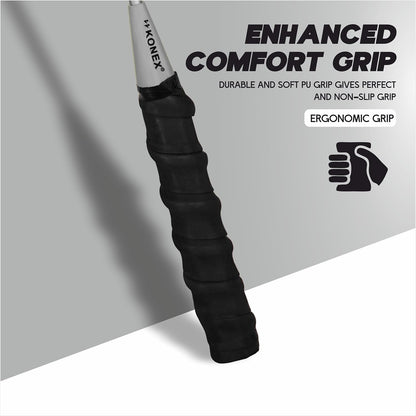 مضرب تنس الريشة Konex خفيف الوزن مصنوع من الألومنيوم المركب مع غطاء مجاني | للمبتدئين واللاعبين المتوسطين (عبوة من 2)