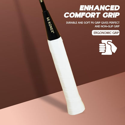 مضارب كرة الريشة Konex مع غطاء كامل، عبوة من 2 قطعة