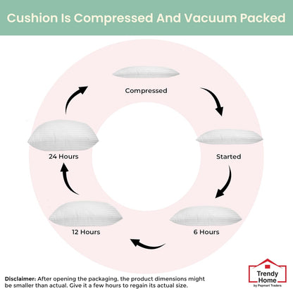 مجموعة من 4 وسائد زخرفية مضادة للحساسية من Trendy Home للاستخدام المنزلي والمكتبي، حشوة/حشوة وسائد زخرفية (بيضاء، بوليستر، 4 قطع)