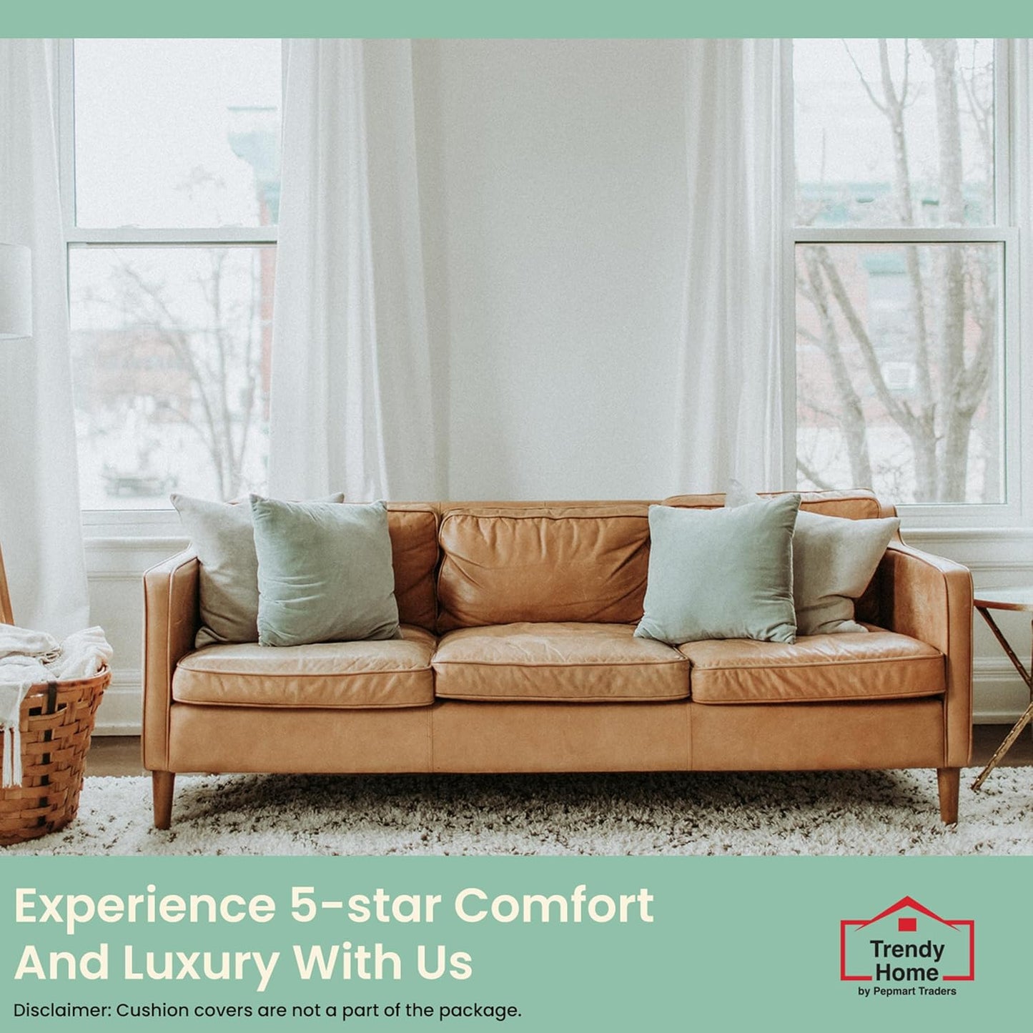 مجموعة من 2 وسائد زخرفية مضادة للحساسية من Trendy Home للاستخدام المنزلي والمكتبي، حشوة/حشوة وسائد زخرفية (بيضاء، بوليستر)