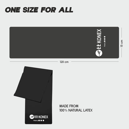 شريط مقاومة من اللاتكس الطبيعي Konex | متين وقابل للتمدد | مثالي لليوغا والبيلاتس وتدريبات الجسم بالكامل وتقوية العضلات ورفع الأثقال والتمدد وتقوية الجسم