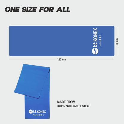 شريط مقاومة من اللاتكس الطبيعي Konex | متين وقابل للتمدد | مثالي لليوغا والبيلاتس وتدريبات الجسم بالكامل وتقوية العضلات ورفع الأثقال والتمدد وتقوية الجسم