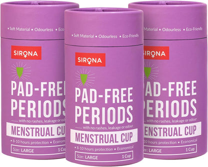 كوب الحيض القابل لإعادة الاستخدام من Sirona | كوب الحيض القابل لإعادة الاستخدام | بديل الفوط الصحية والسدادات القطنية