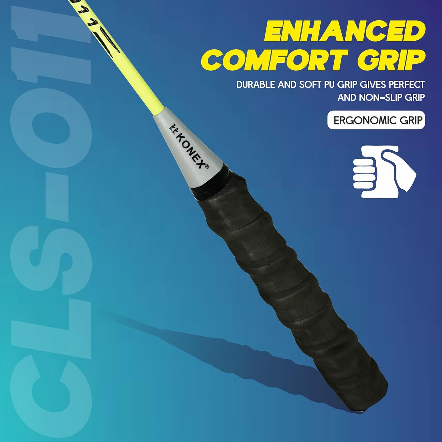 مضرب تنس الريشة Konex خفيف الوزن مصنوع من الألومنيوم المركب مع غطاء مجاني | للمبتدئين واللاعبين المتوسطين