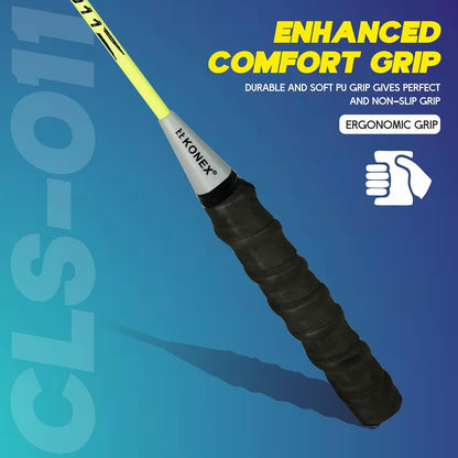 مضرب تنس الريشة Konex خفيف الوزن مصنوع من الألومنيوم المركب مع غطاء مجاني | للمبتدئين واللاعبين المتوسطين