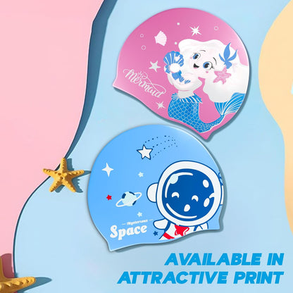 قبعة سباحة مقاومة للماء من Konex للرجال والنساء والفتيان والفتيات | سيليكون | مقاس واحد يناسب الجميع | لا تسحب الشعر | تمنع التلف الكيميائي