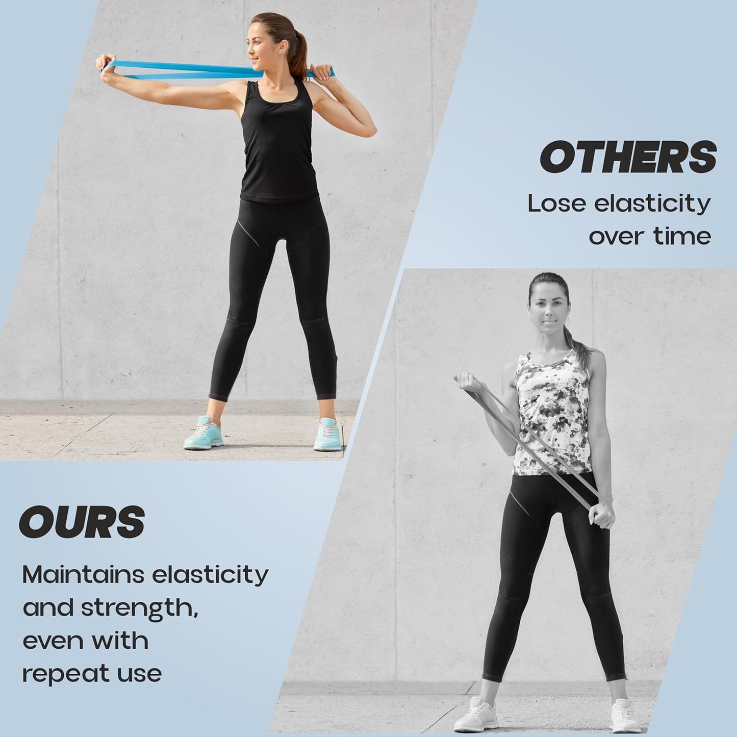 أشرطة مقاومة Konex Loop للرجال والنساء | مثالية للتمارين الرياضية المنزلية والتمارين الرياضية والتمدد والتمارين الرياضية وتقوية عضلات المؤخرة (متعددة الألوان) مطاط طبيعي