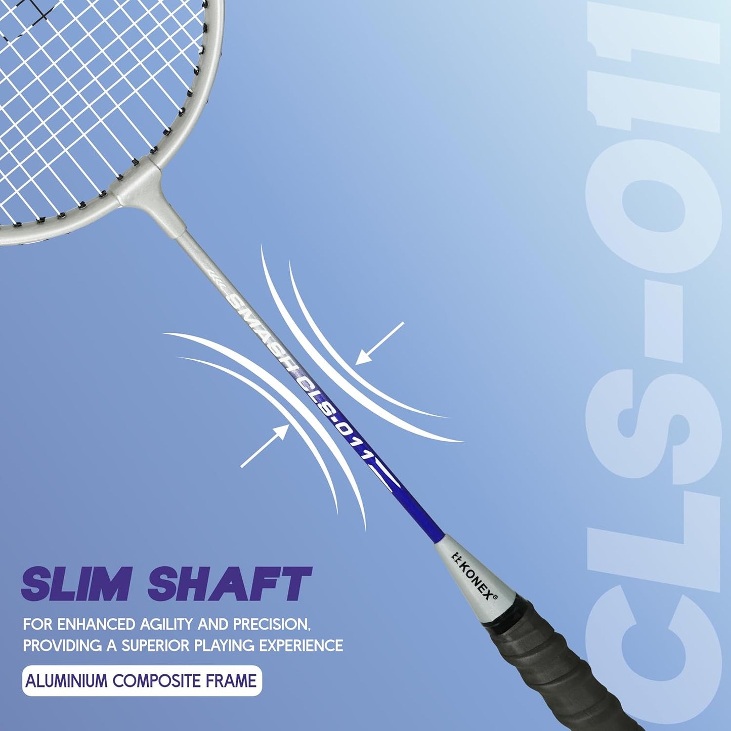 مضرب تنس الريشة Konex خفيف الوزن مصنوع من الألومنيوم المركب مع غطاء مجاني | للمبتدئين واللاعبين المتوسطين