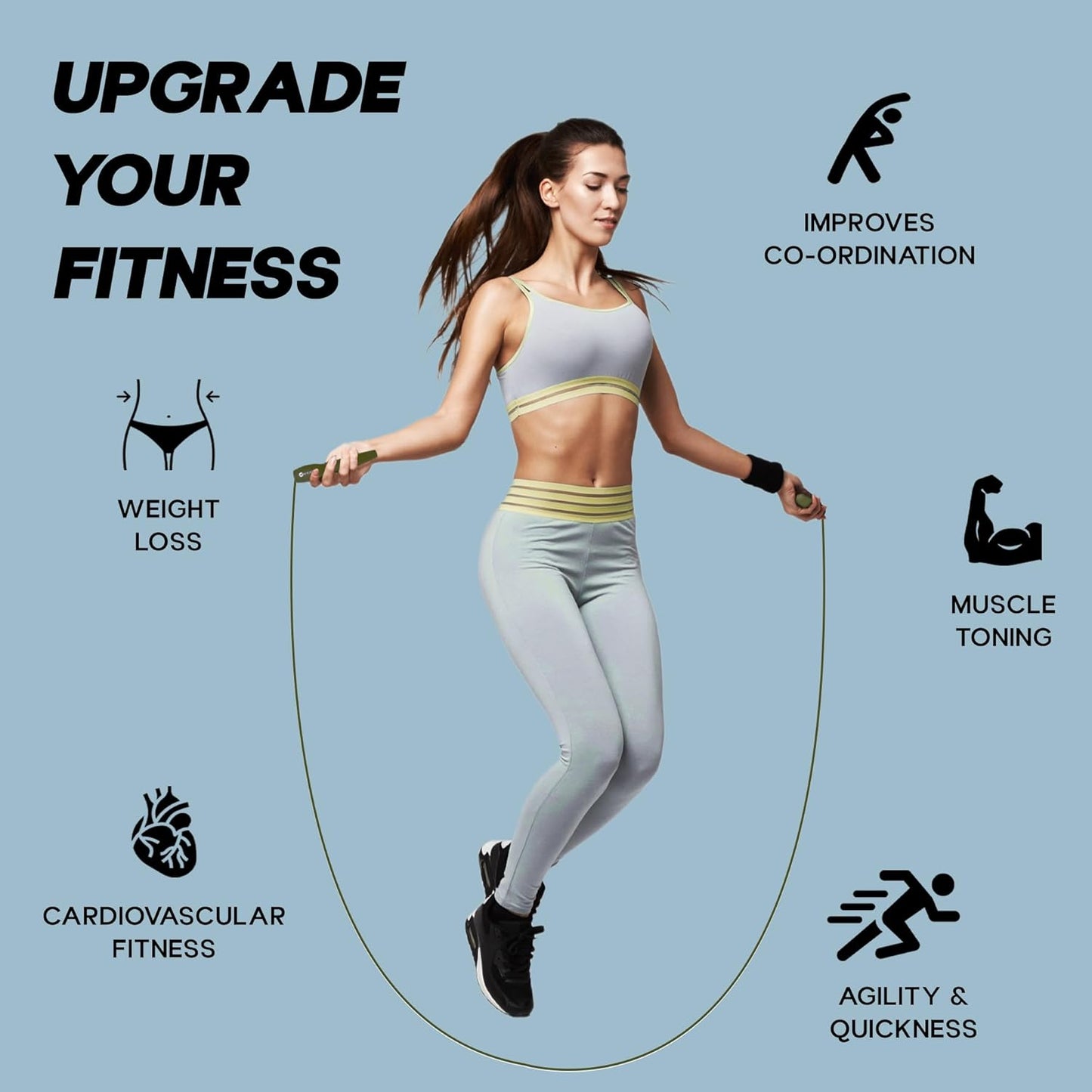 حبل القفز Konex للرجال والنساء حبل القفز