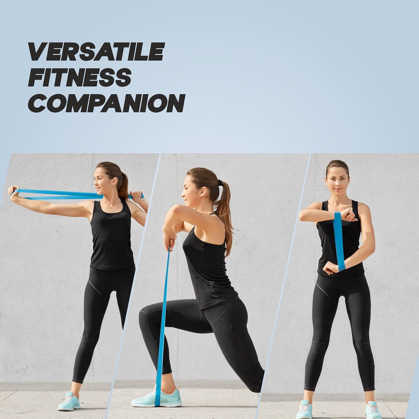 أشرطة مقاومة Konex Loop للرجال والنساء | مثالية للتمارين الرياضية المنزلية والتمارين الرياضية والتمدد والتمارين الرياضية وتقوية عضلات المؤخرة (متعددة الألوان) مطاط طبيعي