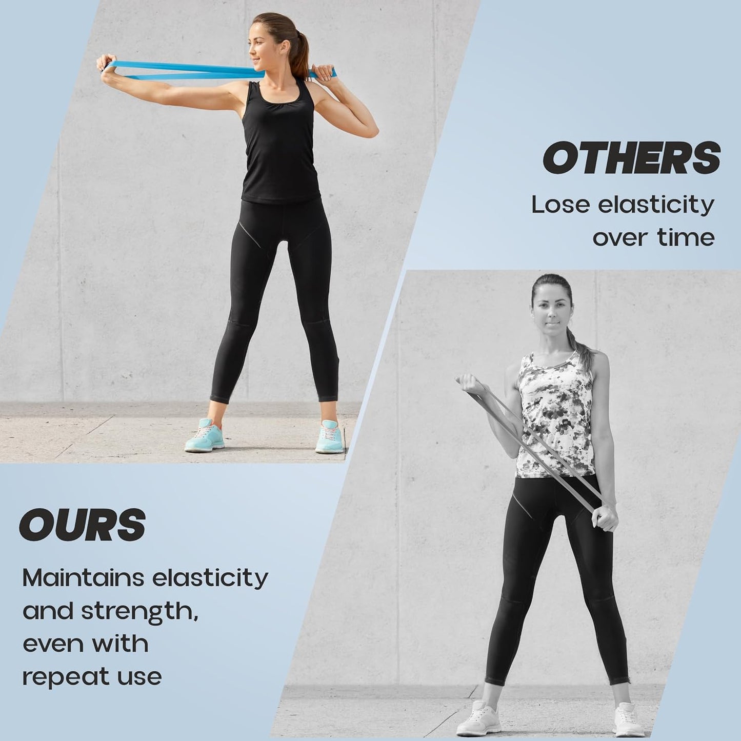 أشرطة مقاومة Konex Loop للرجال والنساء | مثالية للتمارين الرياضية المنزلية والتمارين الرياضية والتمدد والتمارين الرياضية وتقوية عضلات المؤخرة (متعددة الألوان) مطاط طبيعي