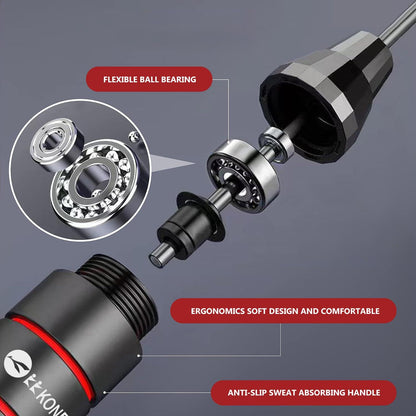 حبل القفز Konex للرجال والنساء حبل قفز قابل للتعديل، حبل تمرين للتمارين الرياضية