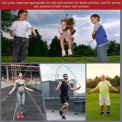 حبل القفز Konex للرجال والنساء حبل قفز قابل للتعديل، حبل تمرين للتمارين الرياضية
