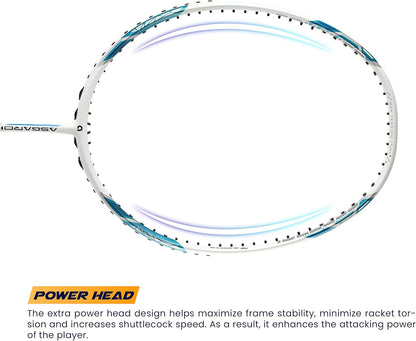 Apacs Asgardia Control (73 جرامًا خفيفة الوزن للغاية) صنعت في فيتنام | مضرب تنس الريشة الياباني المصنوع من الجرافيت بدون أوتار مع غطاء كامل | G2-4 1/8 بوصة